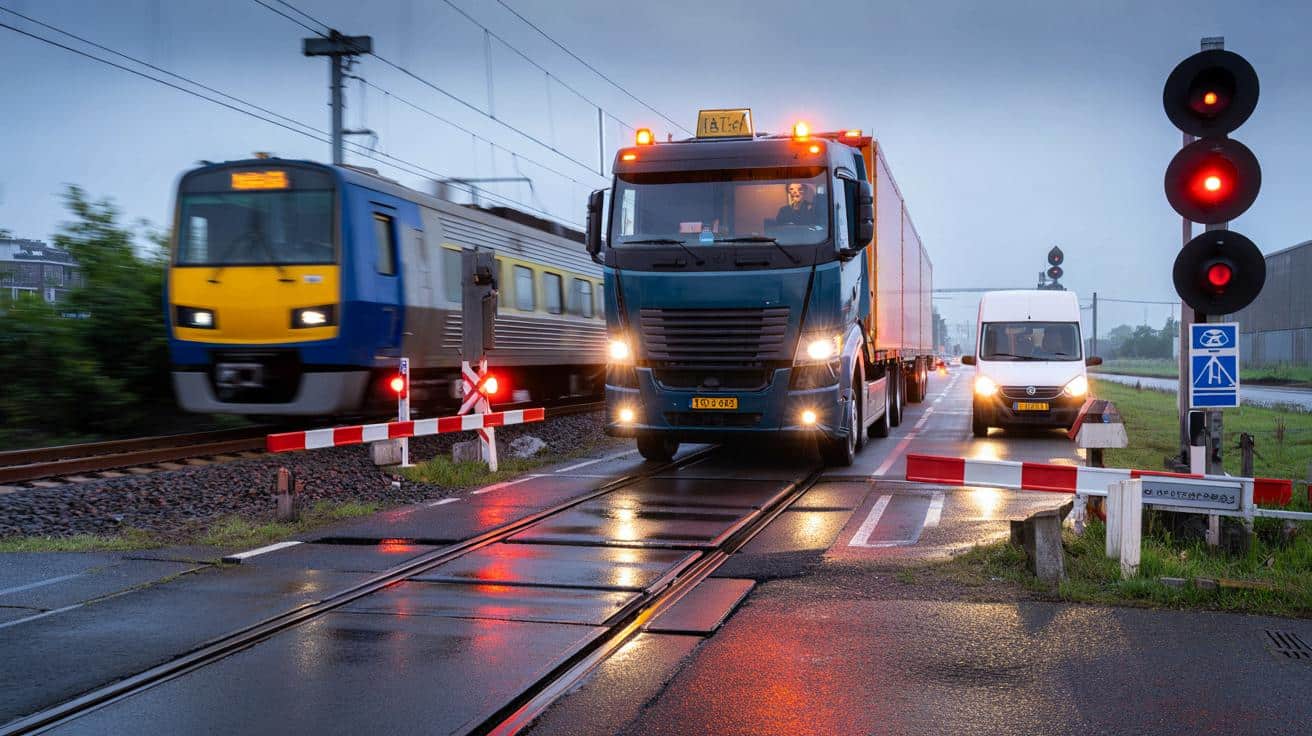 ProRail en TLN waarschuwen beroepschauffeurs na treinbotsing met vrachtwagen